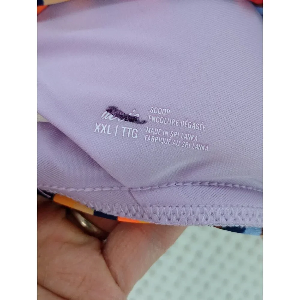Aerie Women's 2XL Multicolored Striped Triangle Style Swim Bikini Top